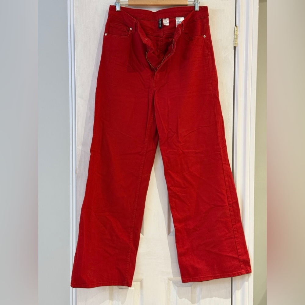 H & M Divided, Red wide leg - Picture 1 of 3